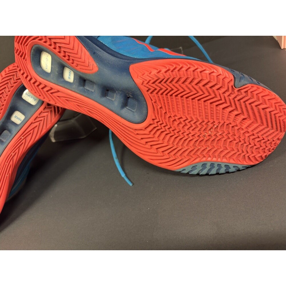 Nike Men’s Blue with Orange Accents Basketball Sneakers - Picture 10 of 16